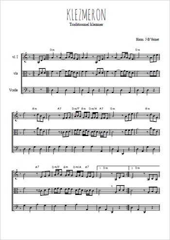 Téléchargez la partition de Klezmeron